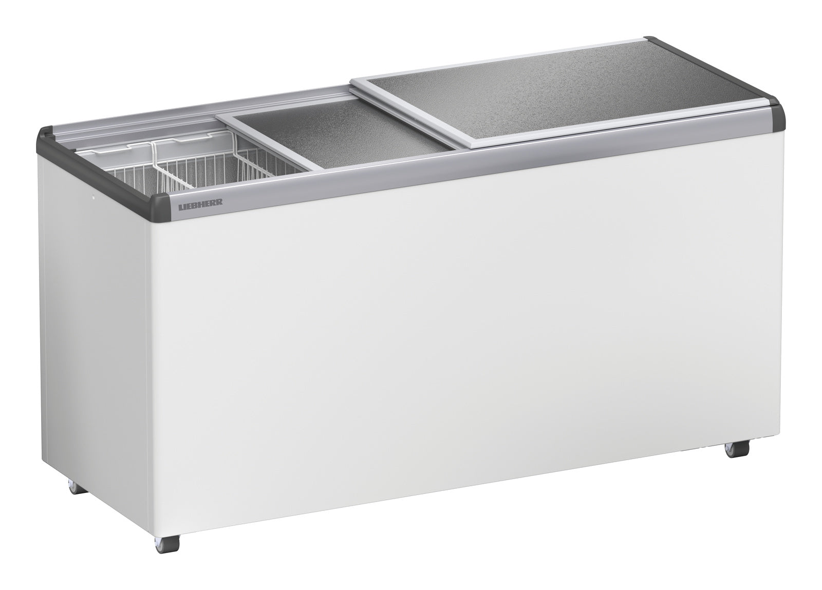 Gefriertruhe (mit Aluminium-Schiebedeckel), Stahl und Aluminium, Weiß und Silber, 0,694kW, 230V, 503L, 1675x660x825mm (EFE 5100)