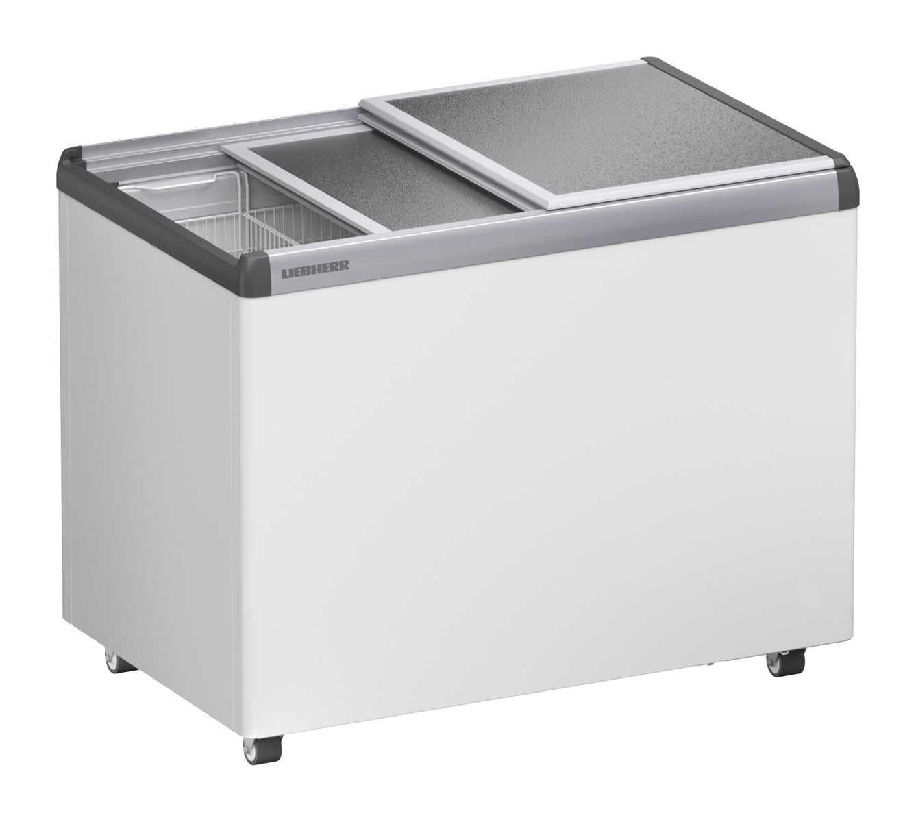 Gefriertruhe (mit Aluminium-Schiebedeckel), Stahl und Aluminium, Weiß und Silber, 0,546kW, 230V, 287L, 1045x660x825mm (EFE 3000)