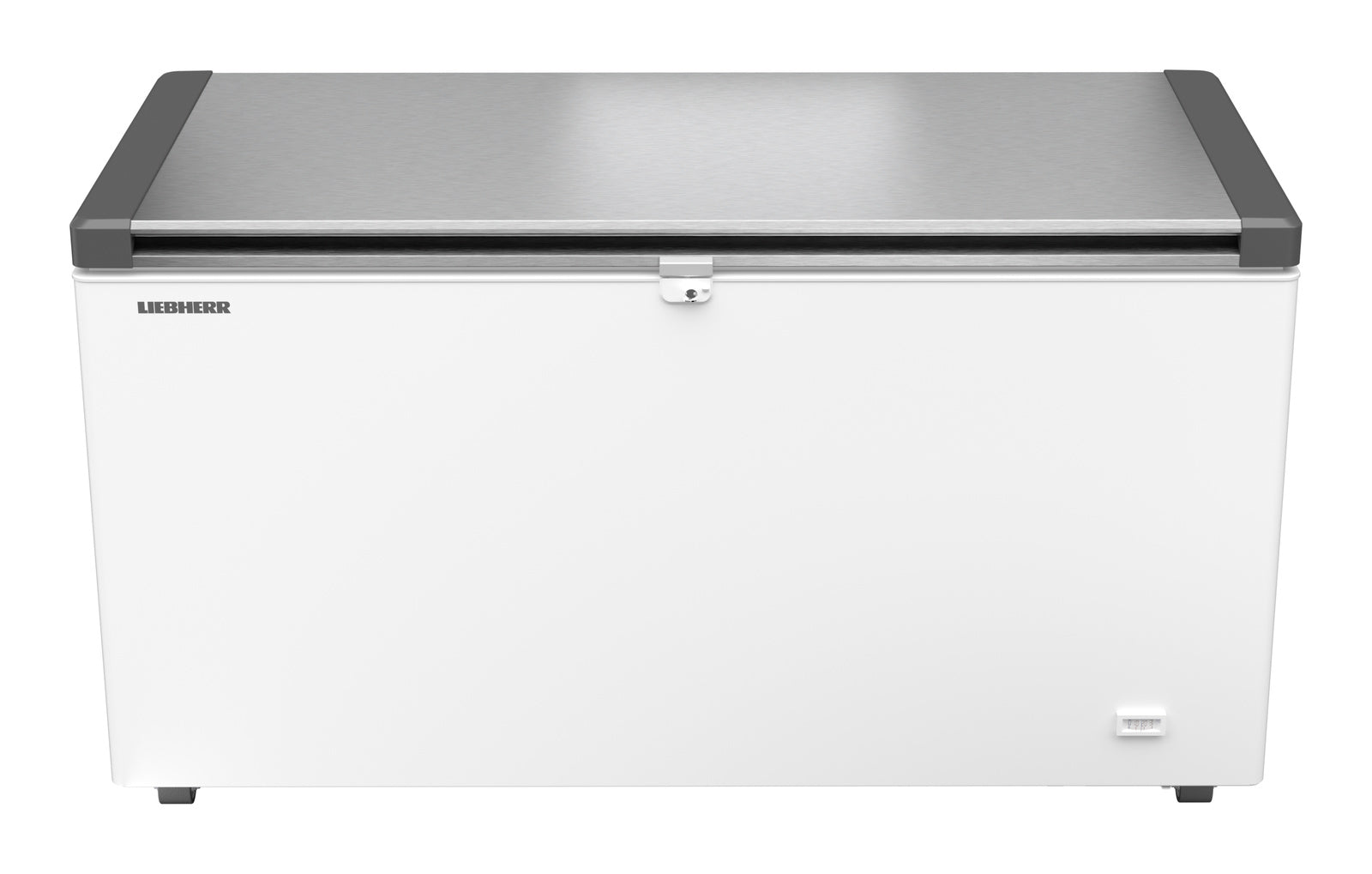 Gefriertruhe (mit Hebedeckel), Stahl und Edelstahl, Weiß und Silber, 0,717kW, 230V, 404L, 1465x710x825mm (EFL 4656)