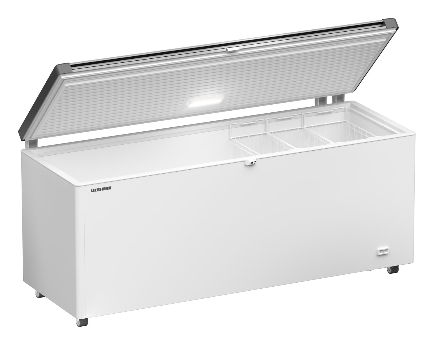 Gefriertruhe (mit Hebedeckel), Stahl und Edelstahl, Weiß und Silber, 0,841kW, 230V, 542L, 1885x710x825mm (EFL 6056)