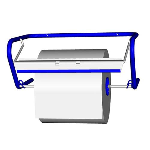 Papstar 1x 2 Wandhalter für Putzrollen 33,5 cm x 23,5 cm x 52,5 cm blau für Putzrollen