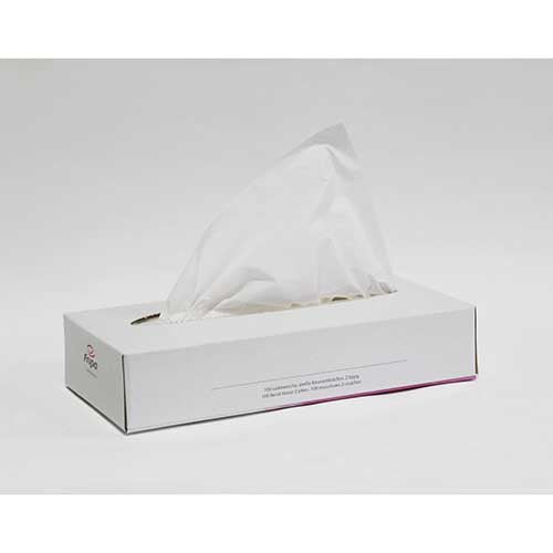 Papstar 40x 100 Kosmetiktücher 20 cm x 21 cm hochweiss "akito" 2-lagig