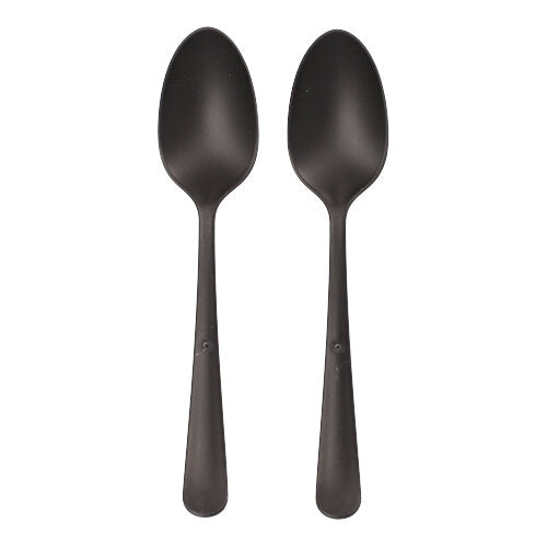 Papstar 600 "Circulware by Haval" Mehrweg-Löffel "Gaia", extra stabil, Material: PP-MF, 19cm, schwarz, in Spenderbox