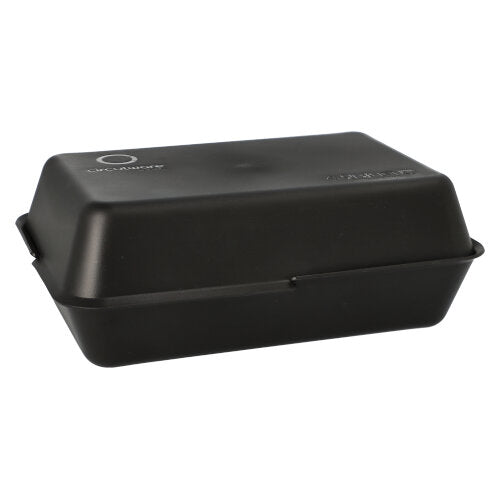 Papstar 1x 24 "Circulware by Haval" Mehrweg-Foodboxen 4,3 cm x 23,4 cm x 15,6 cm schwarz , 2-teilig