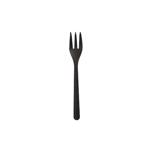 Papstar 20x 50 "Circulware by Haval" Mehrweg-Snackgabeln PP-MF 13 cm schwarz extra stabil