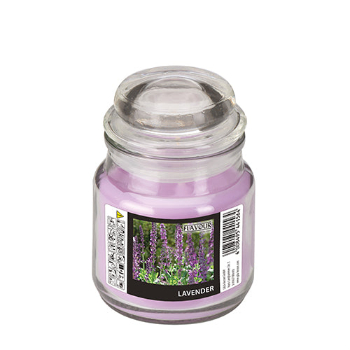 Papstar 6x "Flavour by GALA" Bonbonglas mit Wachsfüllung Ø 60 mm · 85 mm violett - Lavender