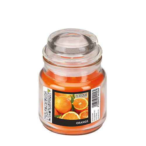 Papstar 6x "Flavour by GALA" Bonbonglas mit Wachsfüllung Ø 60 mm · 85 mm orange - Orange