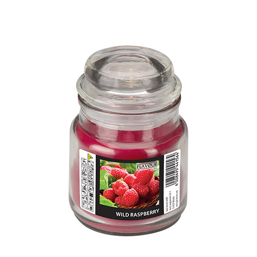 Papstar 6x "Flavour by GALA" Bonbonglas mit Wachsfüllung Ø 60 mm · 85 mm weinrot - Wild Raspberry