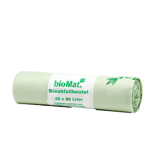 Papstar 24x 26 "bioMat" Kompostbeutel auf Stärkebasis 20 l 56 cm x 44 cm mit Tragegriff