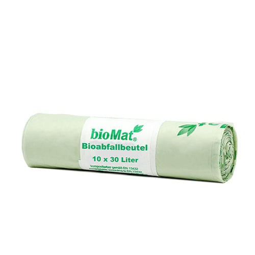 Papstar 500x Kompostbeutel "bioMat" (ohne Tragegriff), Folie Stärkebasis, Inhalt: 30L, 60x53cm