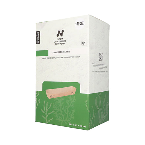 NOTPLA 960x Snacktrays, Pappe, Braun, Serie: 3,3x18,5x3,5cm