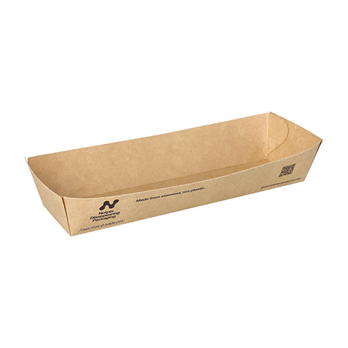 Papstar 6x 80 Snacktrays, Pappe "NOTPLA" 3,5 cm x 5 cm x 18,5 cm braun