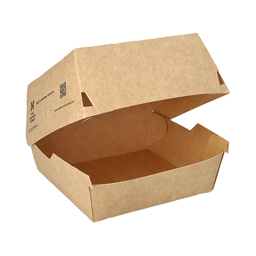 Papstar 220x Burgerboxen "NOTPLA", Pappe, Braun, 12,5x12,5x7,5cm