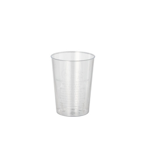 Papstar 2.025x Trinkbecher, Polystyrol, Transparent, Inhalt: 70ml, Durchmesser: 5cm, Höhe: 6,5cm