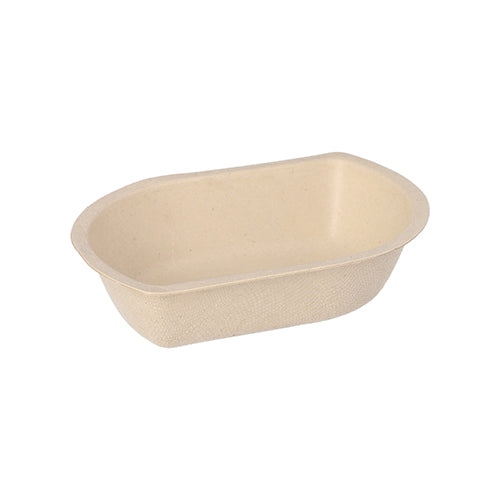 Papstar 16x 50 Snacktrays Zuckerrohr 3,1 cm x 9,7 cm x 13,2 cm natur