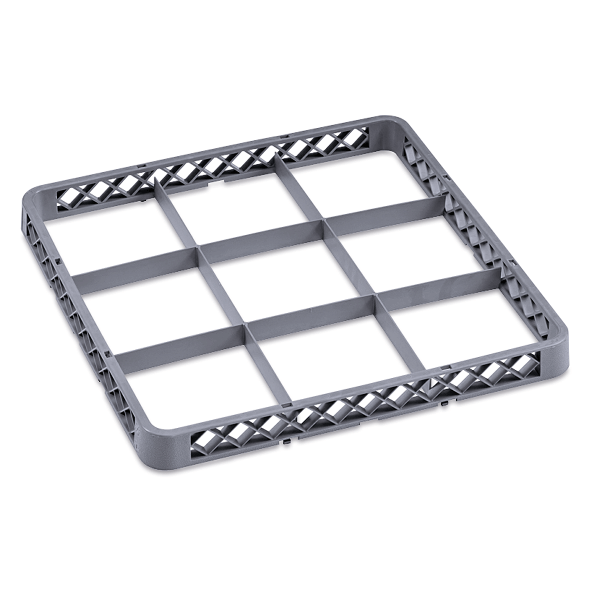 WAS Germany Gläserkorb Erweiterungselement, Serie: Dish Rack 98, Korbmaß: 50x50cm, 9 Einteilungen (9861009)