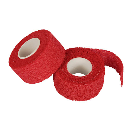 Papstar 12x 9 Rollen Pflaster, selbsthaftend 5 m x 2,5 cm rot