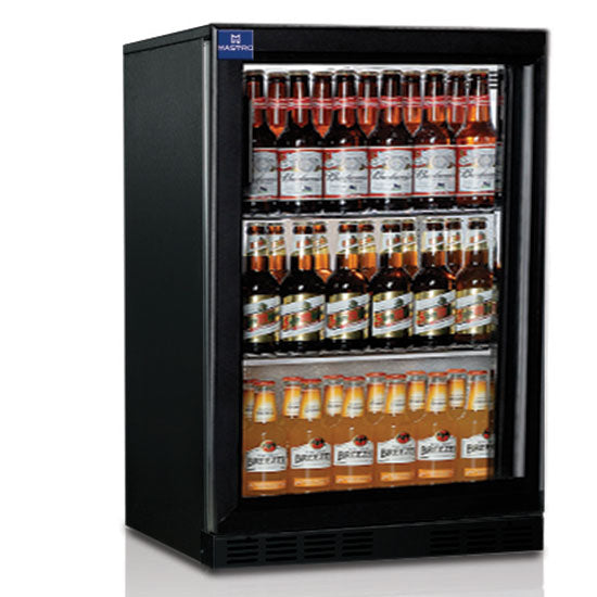Mastro Barkühlschrank mit 1 Glasflügeltür, 128 Liter, +1°/+10°C