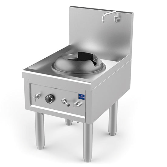 Mastro Gas-Wokkochfeld mit 1 Brenner 27,5 kW, 1 Wasserhahn