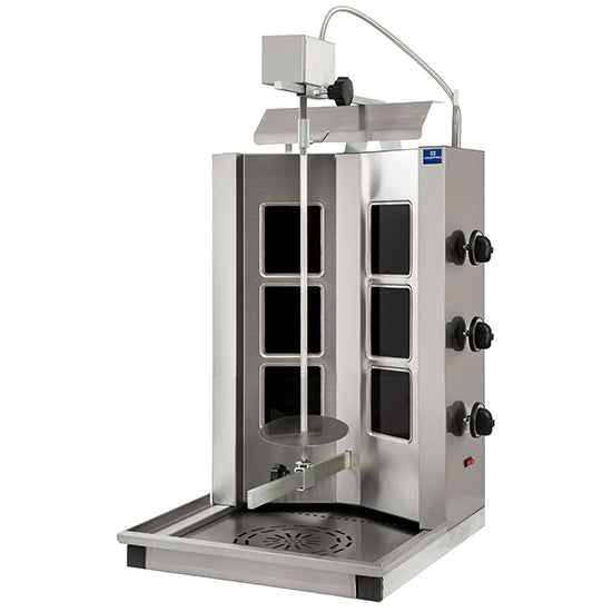 Mastro Glaskeramik-Dönergrill (3 Heizzonen), Edelstahl, 4,2kW, 380-415V, 480x500x870mm