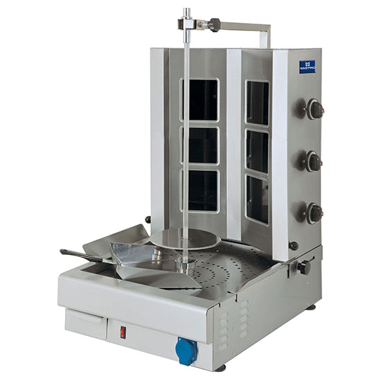 Mastro Glaskeramik-Dönergrill (3 Heizzonen), Edelstahl, 4,2kW, 380-415V, 480x630x920mm