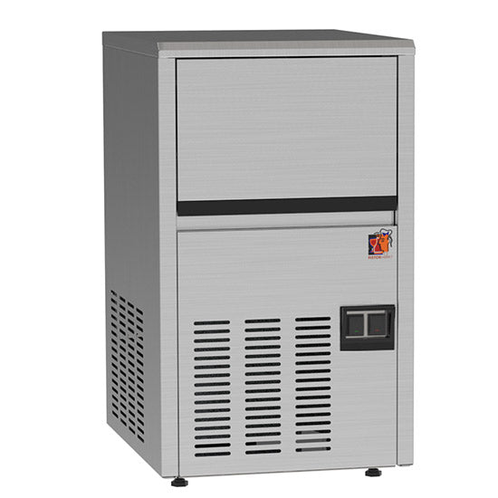 Ristormarkt Eiswürfelbereiter (Luftkühlung), Edelstahl, 0,27kW, 230-240V, Produktion: 22kg/24h, 355x435x590mm