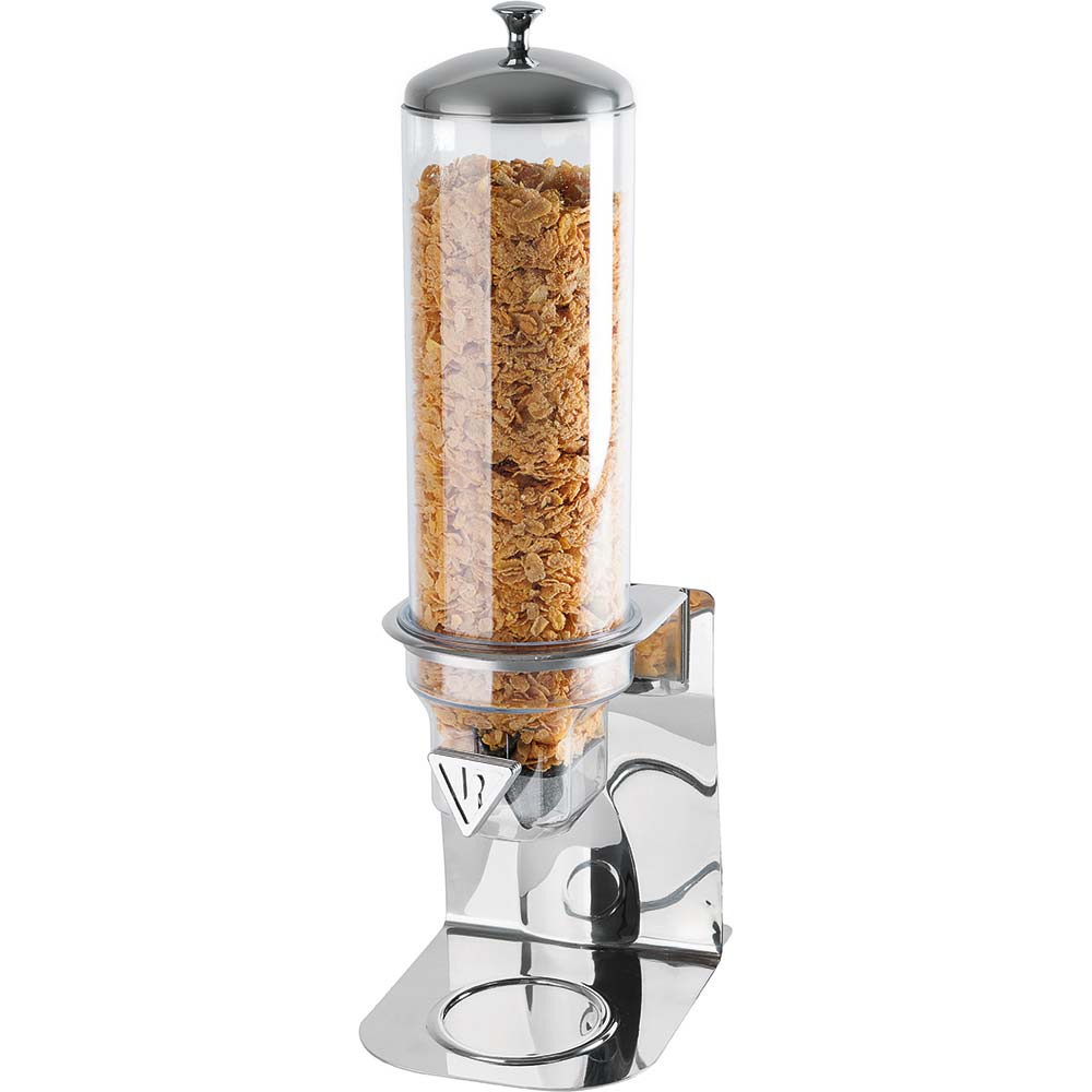Stalgast Cerealienspender, Edelstahl und Polycarbonat, Transparent, Inhalt: 4L, 330x640x240mm
