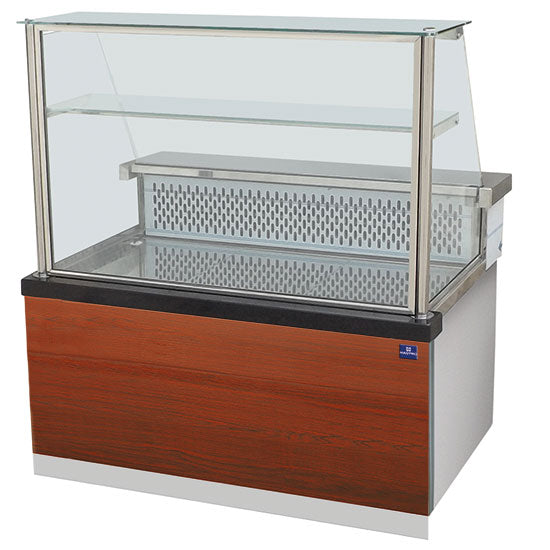 Mastro Kühltheke mit Regalboden und gerader Frontverglasung, statische Kühlung, +0°/+4°C; B=1800 mm