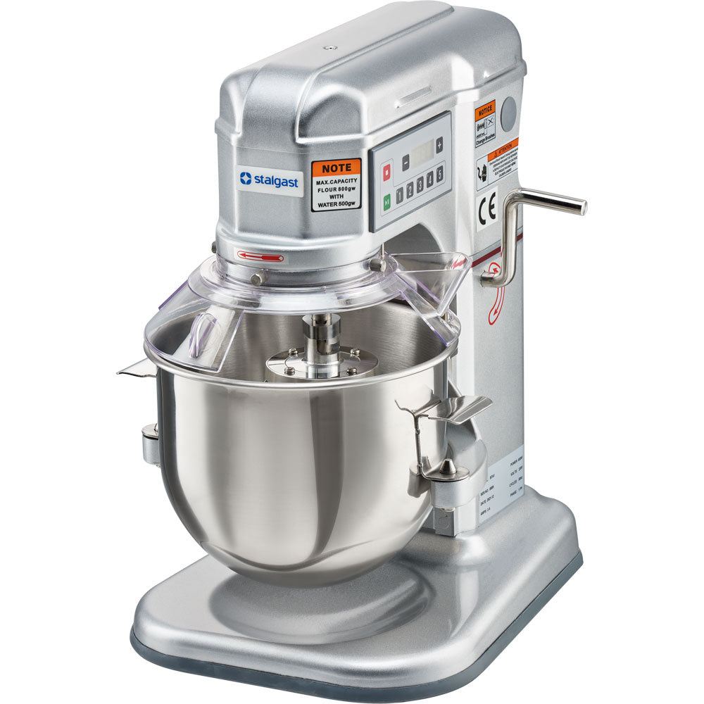 Stalgast Planetenmixer (automatische Steuerung), Edelstahl und Polycarbonat, 0,65kW, 230V, Inhalt: 7L , 345x435x510mm