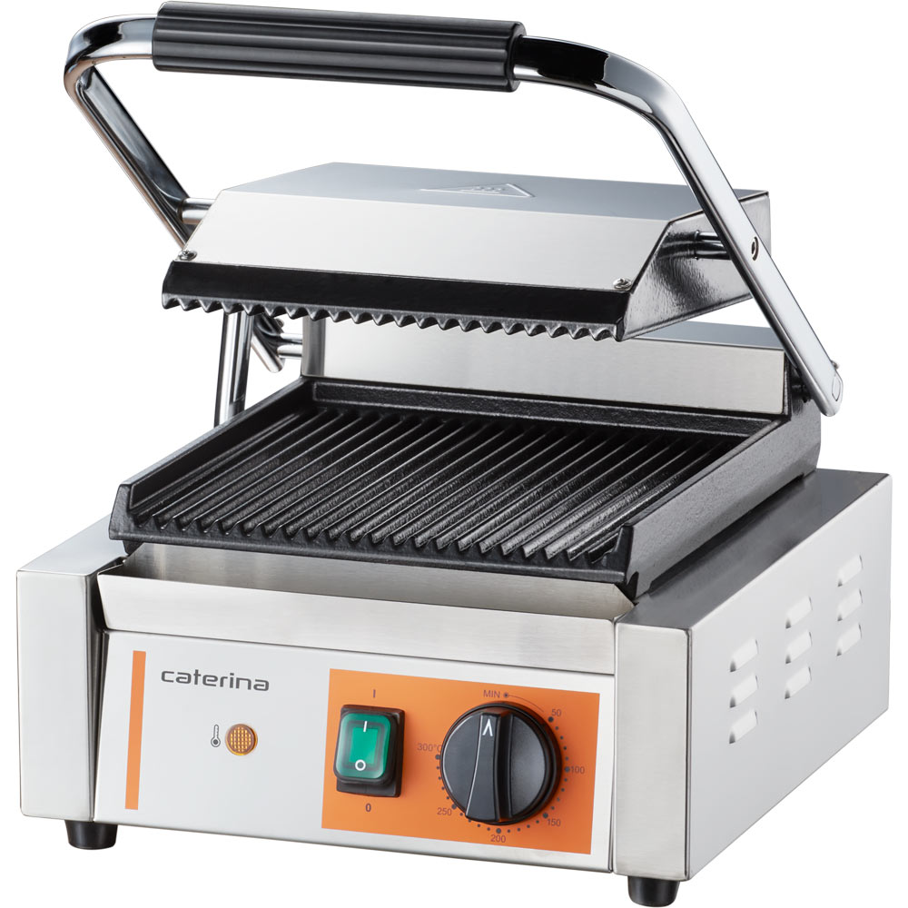 CATERINA Kontaktgrill, Edelstahl und Gusseisen, 1,8kW, 230V, 310x360x200mm