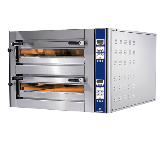 Mastro Elektro-Pizzaofen (Elektronische Bedienung), 2 Backkammern für 4 Pizzen á 350mm, 11,6kW, 380-415V, 1150x1060x870mm