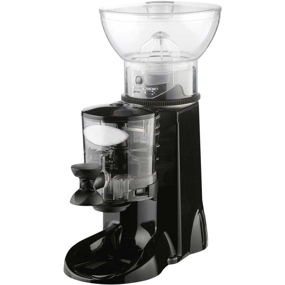 Stalgast Professionelle Kaffeemühle (Mit Mahlgutbehälter und manueller Steuerung), ABS, Schwarz, 0,27kW, 230V, 170x340x430mm