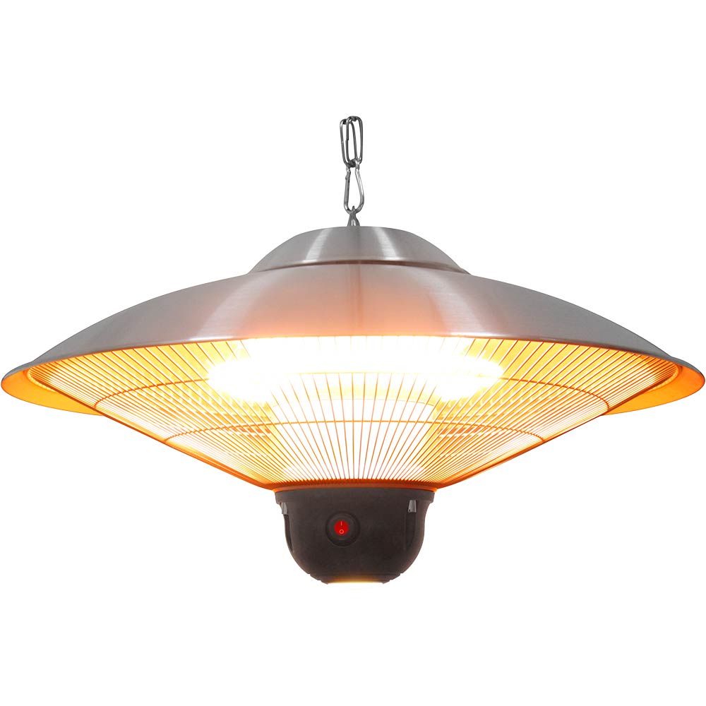 Stalgast Elektrischer Heizstrahler, Hängend mit LED-Beleuchtung, Ø 585mm, Höhe 300mm