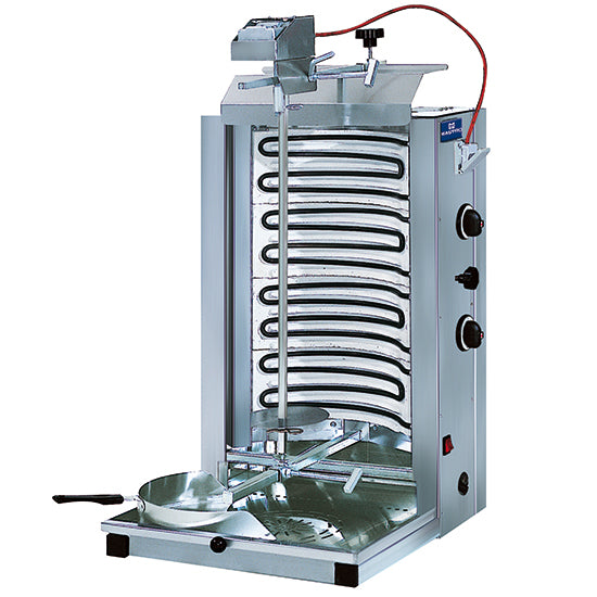 Mastro Elektro-Dönergrill (2 Heizzonen), Edelstahl, 6,4kW, 380-415V, 525x480x940mm