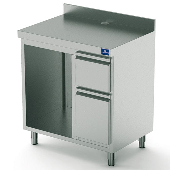 Mastro Kaffeemaschinen-Rückbuffet 1000 mm mit Gläserspüler-Fach