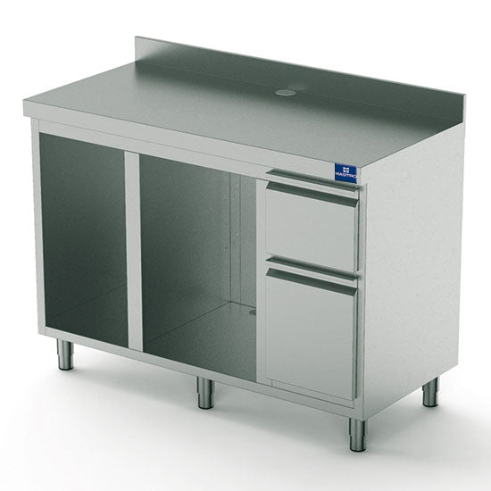 Mastro Kaffeemaschinen-Rückbuffet 1500 mm mit Gläserspüler-/ Eiswürfelfach