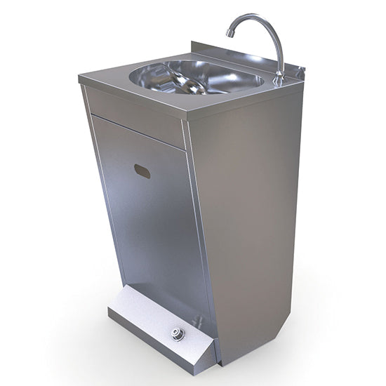 Mastro Handwaschbecken (mit Fußbedienung), Edelstahl, 500x450x850mm