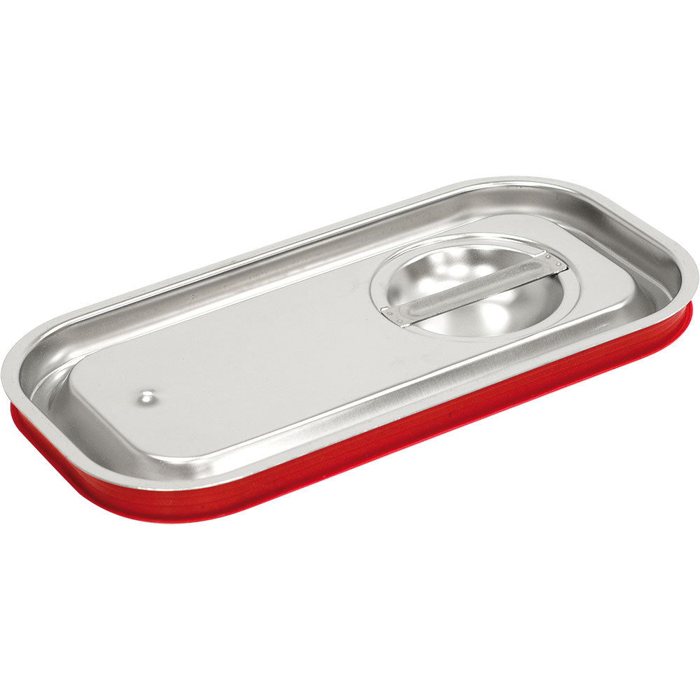 Stalgast GN-Deckel (GN1/3, Mit Silikondichtung), Edelstahl und Silikon, Serie: STANDARD, 325x175mm