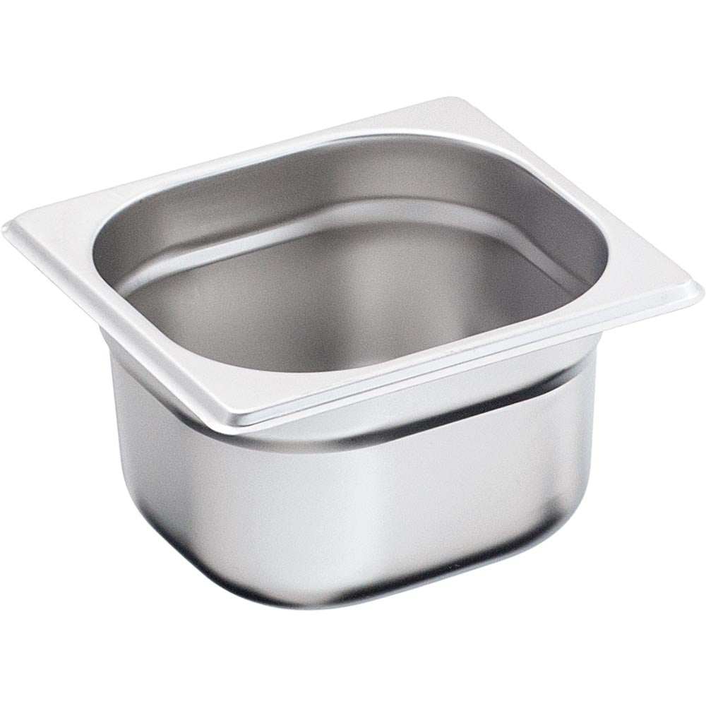 Stalgast GN Behälter (GN 1/6-100mm), Edelstahl, Serie: BASIC, Inhalt: 1,6L, 176x162x100mm