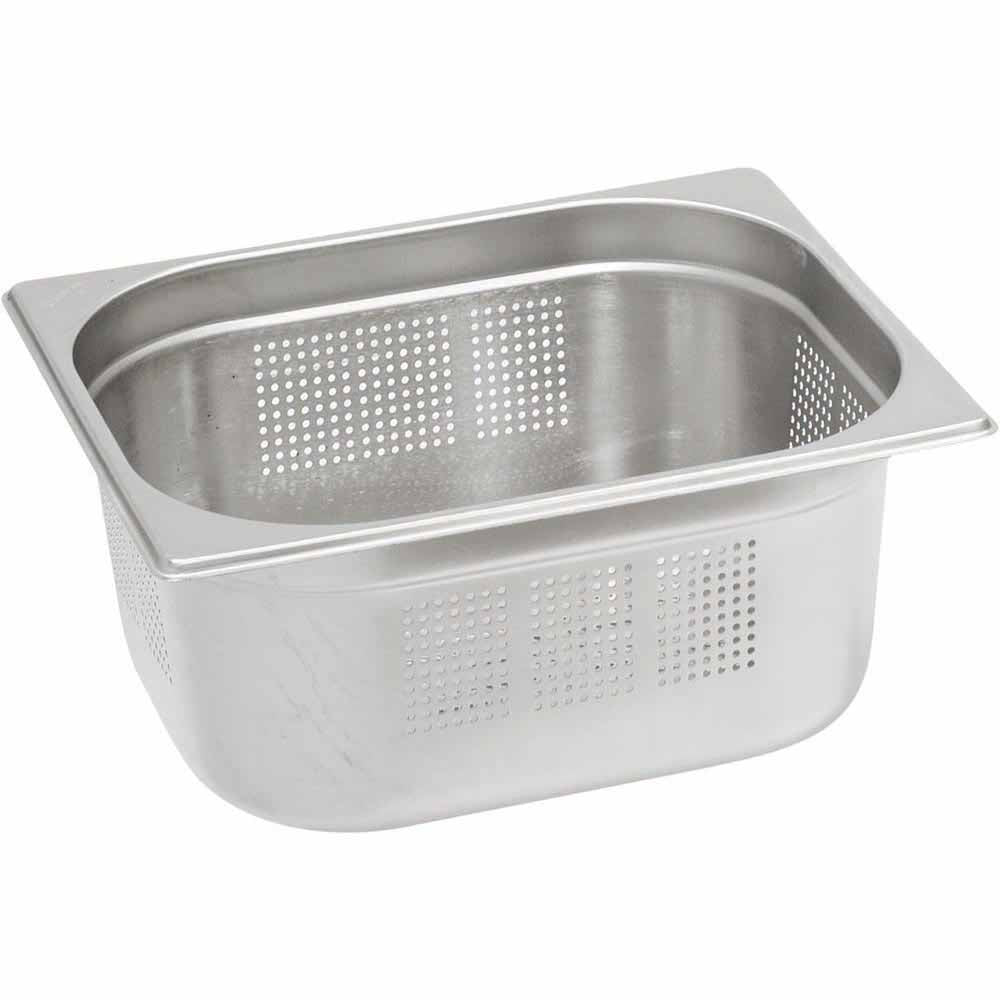 Stalgast Gastronormbehälter (Perforiert, GN1/2-100mm), Edelstahl, Serie: STANDARD, Inhalt: 6L, 325x265x100mm