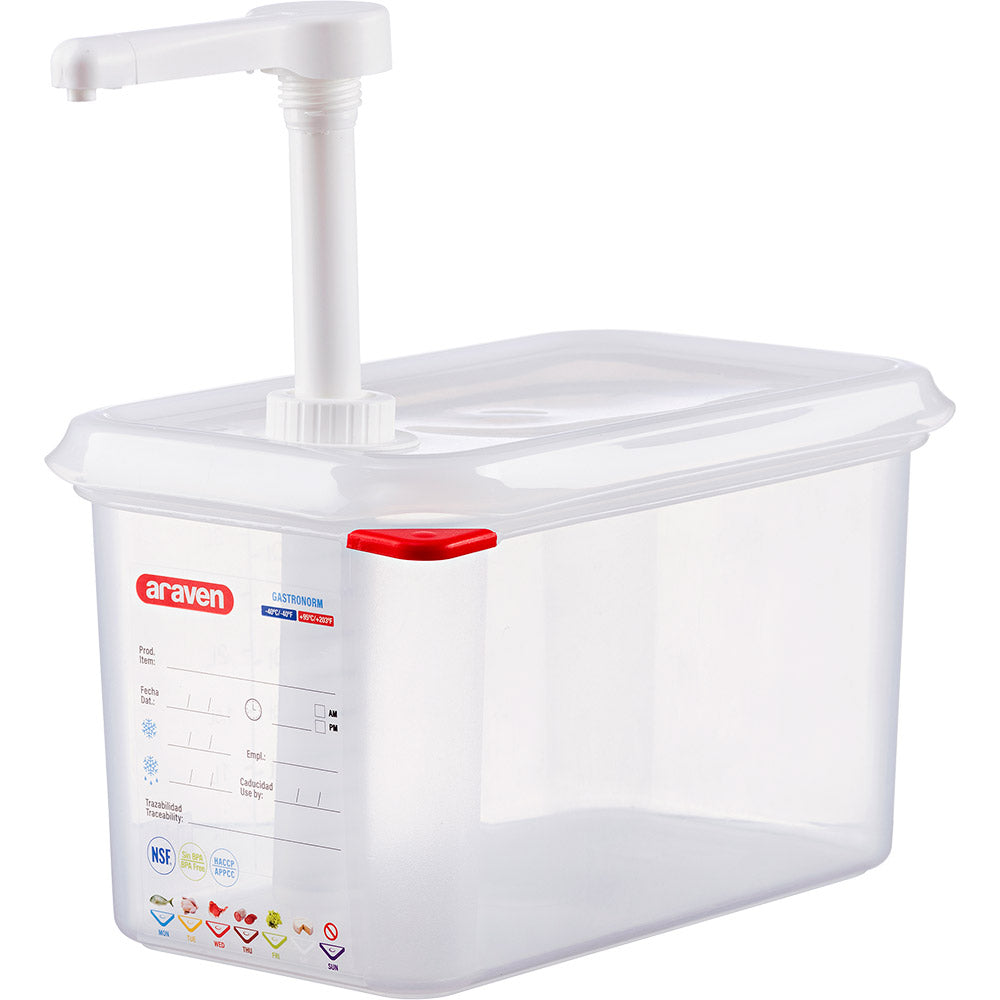 Stalgast Saucenspender (GN1/4), Polypropylen, Weiß, Inhalt: 4,3L, 265x190x162mm