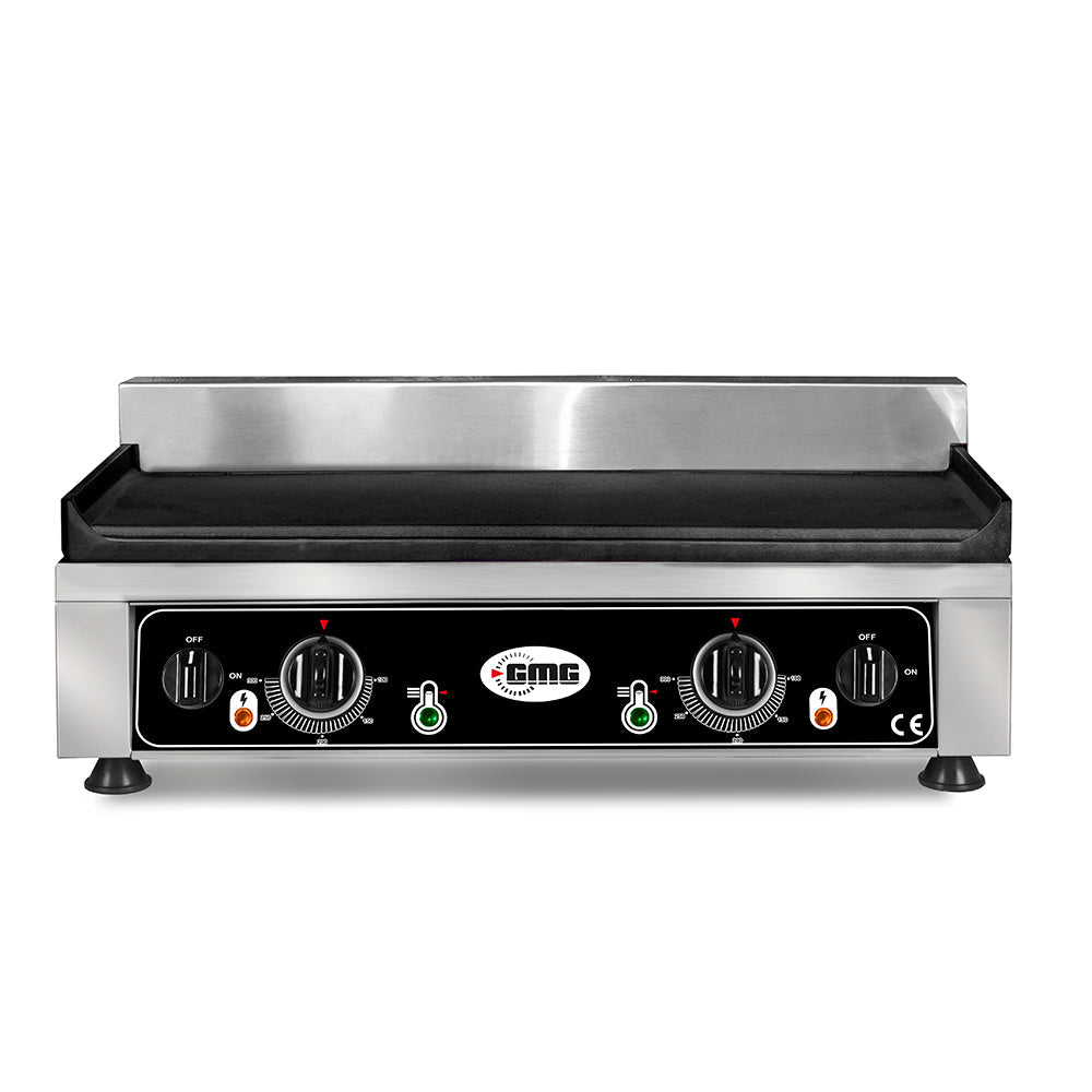 GMG Grillplatte (2 Heizzonen, glatt), Edelstahl und Gusseisen, 2,2kW, 230V, 540x330x240mm (GP5530G)