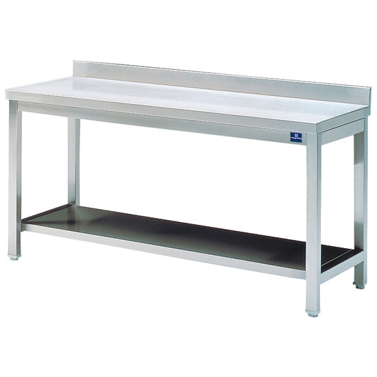 Mastro Arbeitstisch mit Zwischenboden und Aufkantung, 800x600 mm