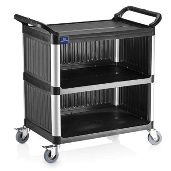 Mastro Allzweckwagen mit 3 Ebenen, dreiseitig geschlossen, 520x960 mm