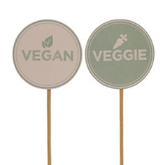 Kögler 864x Deko-Picker "Veggie & Vegan", 18x 48 Stk./Schaukart.