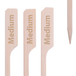 Kögler 1.000x Bambus-Steak-Marker "Medium", 10x 100 Stk./Klarsichtb.