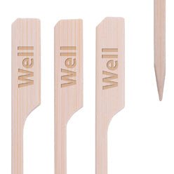 Kögler 1.000x Bambus-Steak-Marker "Well", 10x 100 Stk./Klarsichtb.