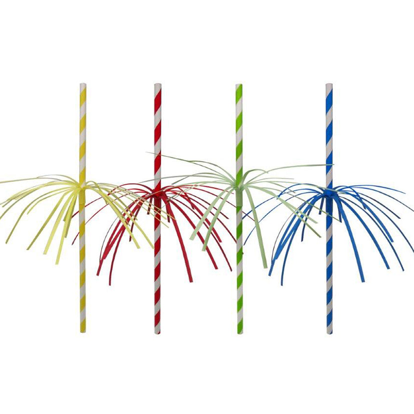 Kögler 450x Papier Trinkhalme "Palmwedel", 9x 50 Stk./Schaukart.