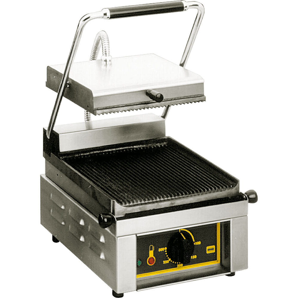 ROLLER GRILL Kontaktgrill, Edelstahl und Gusseisen, 2 kW, 230V, 330x385x220mm