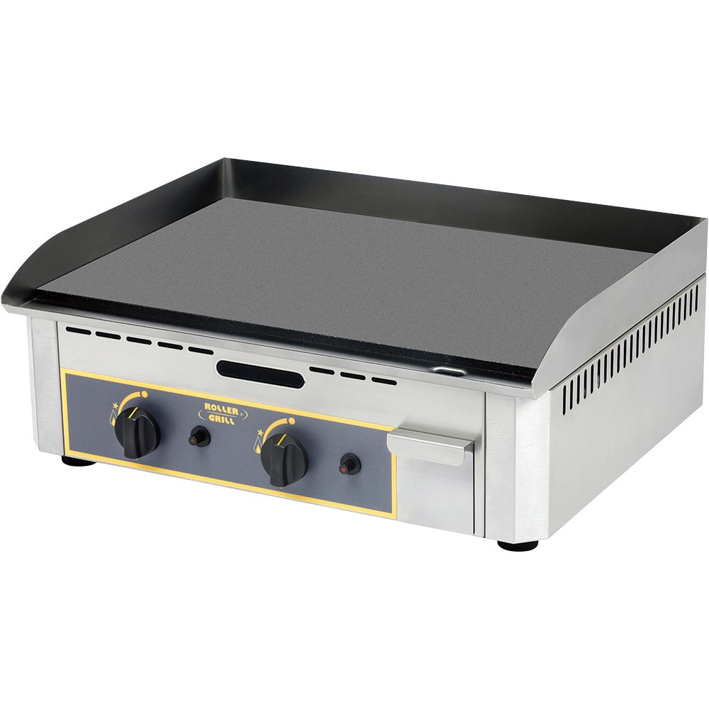 ROLLER GRILL Gas-Griddleplatte (2 Heizzonen), Edelstahl, 6,4kW, 620x450x190mm